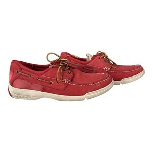 Polo Ralph Lauren Carrick Red Leather Boat Shoes Men’s 11.5D